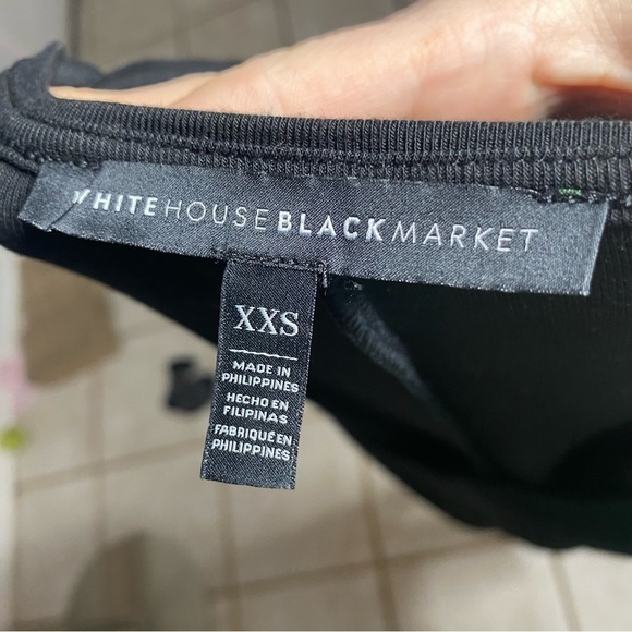 White House Black Market Women Black Cold Shoulder Dress - Picture 4 of 5